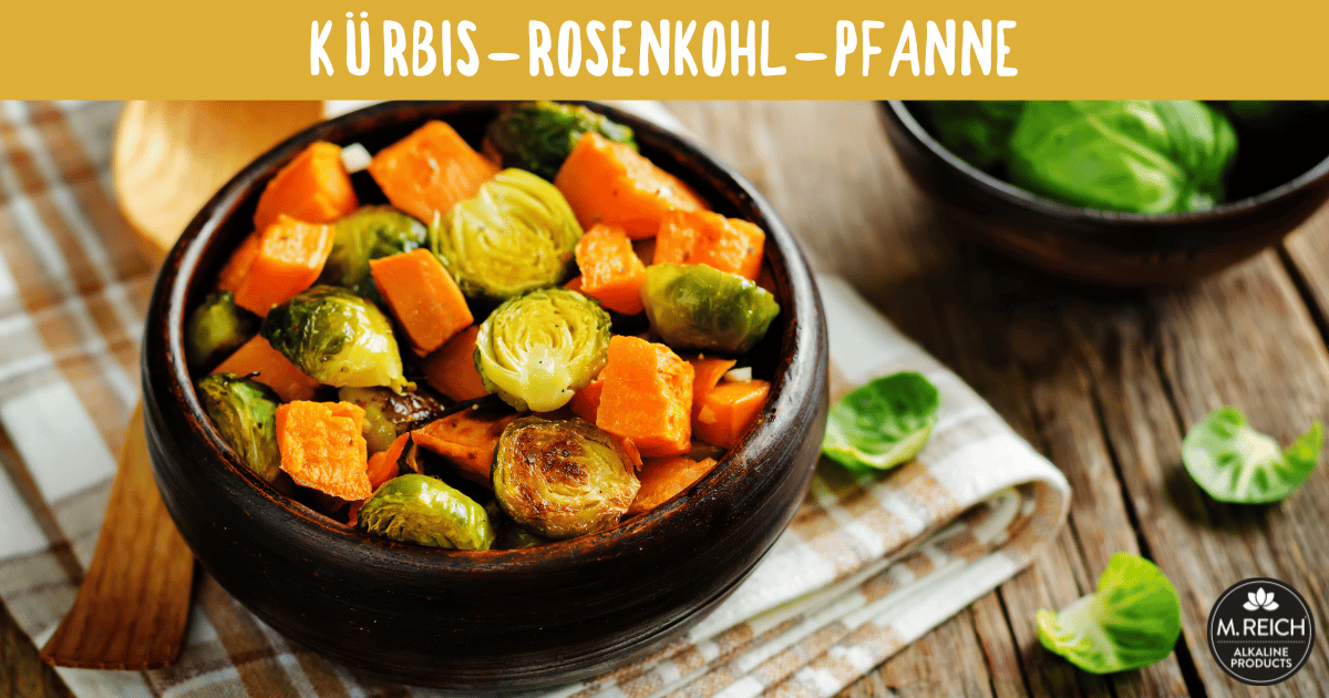 Kürbis Rosenkohl Pfanne